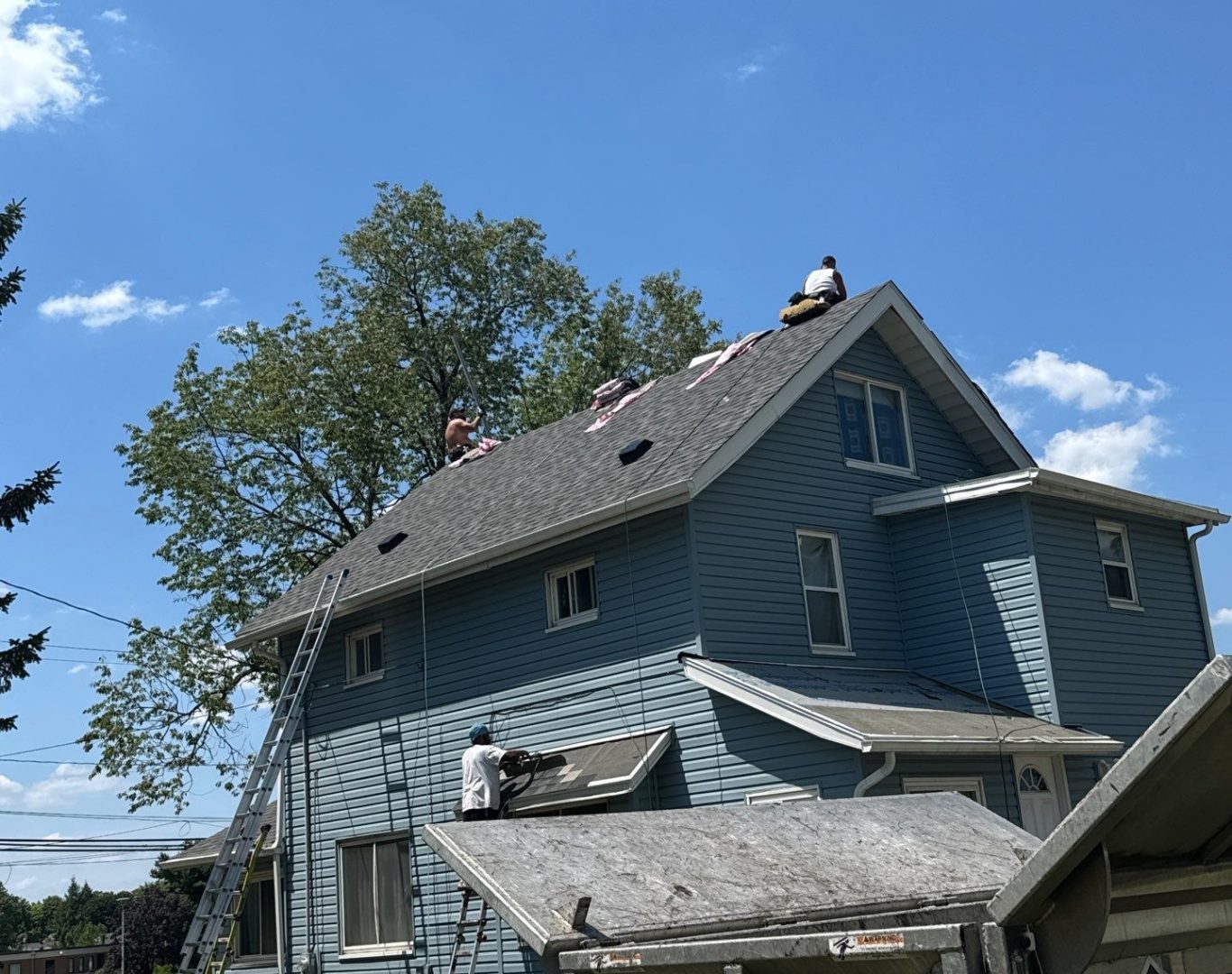 Roof inspection in Akron, OH by Diamond Roofing Pros team