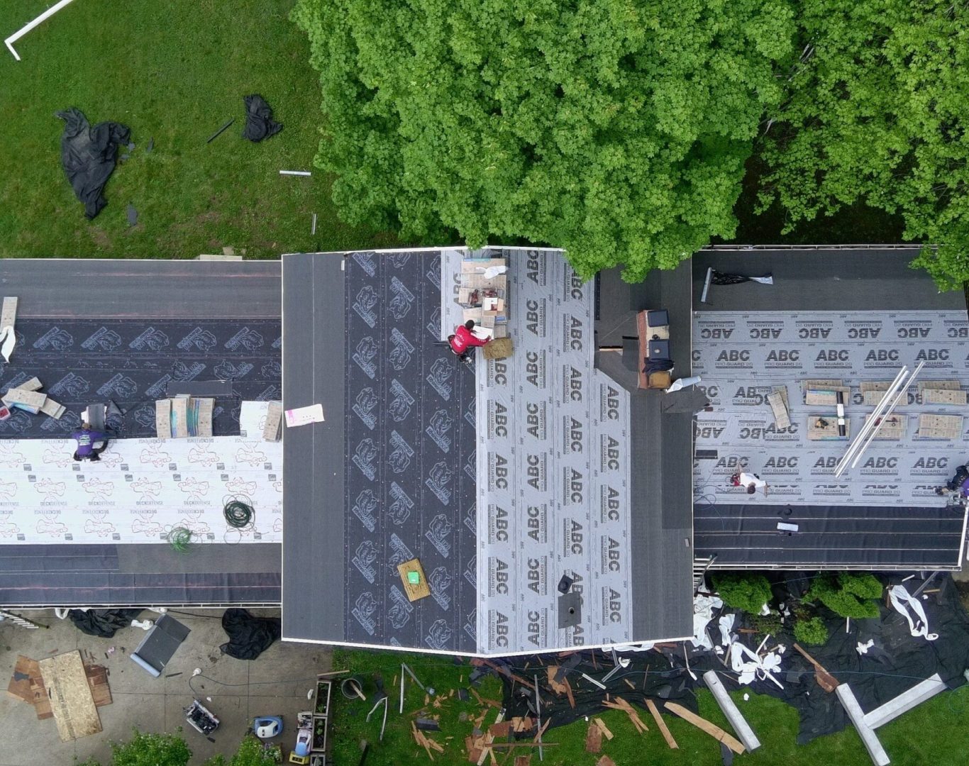 Diamond Roofing Pros completing roof patch