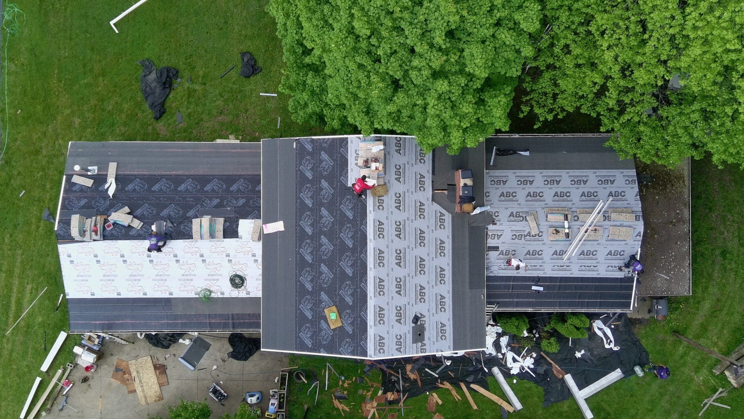 Diamond Roofing Pros completing roof patch